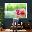 Zen Lotus Candle Canvas Wall Art Pink Spa Meditation by MyGreatCanvas | Canvas Wall Art Prints | Photo Prints & Wall Decor