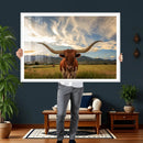 Texas Longhorn Canvas Wall Art – Majestic Triptych Animal by MyGreatCanvas | Canvas Wall Art Prints | Photo Prints & Wall Decor
