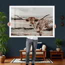 Texas Longhorn Canvas Wall Art Print – Majestic Western by MyGreatCanvas | Canvas Wall Art Prints | Photo Prints & Wall Decor