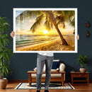 Beach Sunset Canvas Wall Art Print - Tropical Beach Canvas by MyGreatCanvas | Canvas Wall Art Prints | Photo Prints & Wall Decor