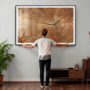 Tree Ring Canvas Art, Rustic Wood Grain Wall Art, Tree Slice