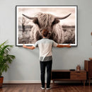 Scottish Cow Longhorn Wall Art Canvas Print