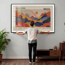 Yayoi Kusama Landscape Canvas Print, Vibrant Floral Mountain by MyGreatCanvas | Canvas Wall Art Prints | Photo Prints & Wall Decor