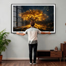 Golden Tree of Life Canvas Wall Art Print - Majestic Glowing by MyGreatCanvas | Canvas Wall Art Prints | Photo Prints & Wall Decor