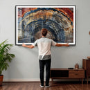 Abstract Tree Ring Wall Art Canvas Print – Colorful Framed