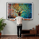 Yggdrasil Tree of Life Wall Art Print | Mosaic Style 3-Panel