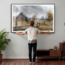 Rustic Autumn Farmhouse Wall Art Canvas Print – Serene