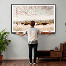 Longhorn Cattle Wall Art Canvas Print – Framed Texas Ranch
