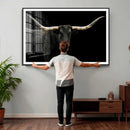 Longhorn Cattle Wall Art Canvas Print – Framed Texas Ranch by MyGreatCanvas | Canvas Wall Art Prints | Photo Prints & Wall Decor