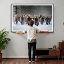 Bison Herd Wall Art Canvas Print, Framed Rustic Wildlife by MyGreatCanvas | Canvas Wall Art Prints | Photo Prints & Wall Decor