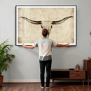 Longhorn Skull Wall Art Canvas Print – Rustic Western by MyGreatCanvas | Canvas Wall Art Prints | Photo Prints & Wall Decor