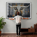 Rustic Bull Wall Art Canvas Print, Longhorn Wall Decor for by MyGreatCanvas | Canvas Wall Art Prints | Photo Prints & Wall Decor