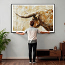 Rustic Longhorn Bull Wall Art Canvas Print – Vintage Western by MyGreatCanvas | Canvas Wall Art Prints | Photo Prints & Wall Decor