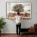 Texas Longhorn Cattle Wall Art, Rustic Western Ranch Canvas by MyGreatCanvas | Canvas Wall Art Prints | Photo Prints & Wall Decor