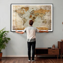 World Map Canvas Print – Detailed Map of the World Wall Art by MyGreatCanvas | Canvas Wall Art Prints | Photo Prints & Wall Decor