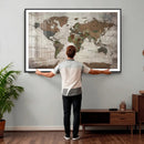 World Map Canvas Print – Framed Detailed Map of the World by MyGreatCanvas | Canvas Wall Art Prints | Photo Prints & Wall Decor
