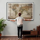 World Map Canvas Print – Framed Travel Map Wall Art for by MyGreatCanvas | Canvas Wall Art Prints | Photo Prints & Wall Decor