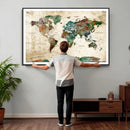 World Map Canvas Print – Framed Detailed Map of the World by MyGreatCanvas | Canvas Wall Art Prints | Photo Prints & Wall Decor