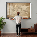 Colorful Watercolor World Map Canvas Wall Art – Framed by MyGreatCanvas | Canvas Wall Art Prints | Photo Prints & Wall Decor