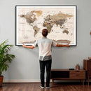 World Map Canvas Print – Framed Detailed Map of the World by MyGreatCanvas | Canvas Wall Art Prints | Photo Prints & Wall Decor