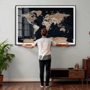 Grunge Wall Art World Map Canvas Print by MyGreatCanvas | Canvas Wall Art Prints | Photo Prints & Wall Decor