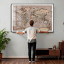 Grunge World Map Canvas Wall Art - Vintage Aged World Map by MyGreatCanvas | Canvas Wall Art Prints | Photo Prints & Wall Decor