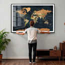 Vintage World Map Canvas Wall Art – Detailed Map with by MyGreatCanvas | Canvas Wall Art Prints | Photo Prints & Wall Decor