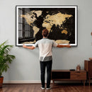 Extra Large World Map Canvas Print – Detailed Map Classic