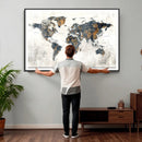 World Map Wall Art Canvas Print for Office Wall Decor by MyGreatCanvas | Canvas Wall Art Prints | Photo Prints & Wall Decor