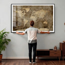 Dark Vintage World Map Canvas Wall Art Print, Antique Map by MyGreatCanvas | Canvas Wall Art Prints | Photo Prints & Wall Decor