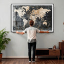 World Map Canvas Print – Detailed Map of the World Wall Art by MyGreatCanvas | Canvas Wall Art Prints | Photo Prints & Wall Decor
