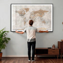 Detailed World Map Wall Art Canvas Print for Home and Office Decor by MyGreatCanvas | Canvas Wall Art Prints | Photo Prints & Wall Decor