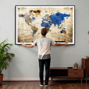 World Map Canvas Print – Colorful Abstract Travel Map, by MyGreatCanvas | Canvas Wall Art Prints | Photo Prints & Wall Decor