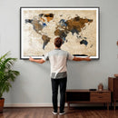 World Map Canvas Print – Framed Travel Map Wall Art for by MyGreatCanvas | Canvas Wall Art Prints | Photo Prints & Wall Decor