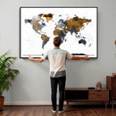 Colorful Watercolor World Map Canvas Wall Art – Framed by MyGreatCanvas | Canvas Wall Art Prints | Photo Prints & Wall Decor