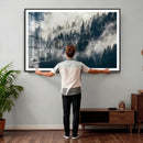 Foggy Mountain Forest Canvas Print, Misty Pine Trees Nature by MyGreatCanvas | Canvas Wall Art Prints | Photo Prints & Wall Decor