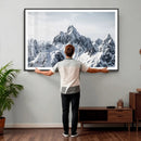Snowy Mountain Range Canvas Print, Alpine Peaks Landscape by MyGreatCanvas | Canvas Wall Art Prints | Photo Prints & Wall Decor