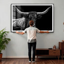 Vintage Texas Longhorn Bull Wall Art Canvas Print, Texas Cow by MyGreatCanvas | Canvas Wall Art Prints | Photo Prints & Wall Decor