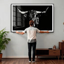 Black Bull Wall Art Canvas Print, Dark Longhorn Portrait by MyGreatCanvas | Canvas Wall Art Prints | Photo Prints & Wall Decor