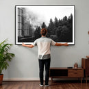 Black White Forest Wall Art Canvas Print, Misty Pine Tree by MyGreatCanvas | Canvas Wall Art Prints | Photo Prints & Wall Decor