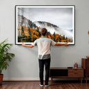 Autumn Forest Wall Art Canvas Print, Foggy Mountain by MyGreatCanvas | Canvas Wall Art Prints | Photo Prints & Wall Decor