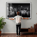 Boston Wall Art Canvas Print, Boston City Downtown Night by MyGreatCanvas | Canvas Wall Art Prints | Photo Prints & Wall Decor