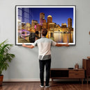 Boston Wall Art Canvas Print, Boston City Downtown Night by MyGreatCanvas | Canvas Wall Art Prints | Photo Prints & Wall Decor