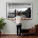 Chicago Wall Art Canvas Print, Chicago City Downtown Night by MyGreatCanvas | Canvas Wall Art Prints | Photo Prints & Wall Decor