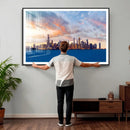 Chicago Wall Art Canvas Print - Chicago City Downtown Night by MyGreatCanvas | Canvas Wall Art Prints | Photo Prints & Wall Decor
