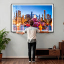 Chicago Wall Art Canvas Print, Chicago City Downtown Night by MyGreatCanvas | Canvas Wall Art Prints | Photo Prints & Wall Decor