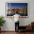 Chicago Wall Art Canvas Print - Chicago City Downtown Night by MyGreatCanvas | Canvas Wall Art Prints | Photo Prints & Wall Decor
