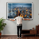 Chicago Wall Art Canvas Print - Chicago City Downtown Night by MyGreatCanvas | Canvas Wall Art Prints | Photo Prints & Wall Decor