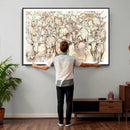 Farmhouse Texas Longhorn Wall Art Canvas Print - Abstract by MyGreatCanvas | Canvas Wall Art Prints | Photo Prints & Wall Decor
