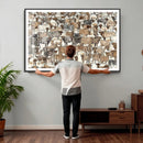 Abstract Longhorn Wall Art Canvas Print - Cow Animal Drawing by MyGreatCanvas | Canvas Wall Art Prints | Photo Prints & Wall Decor